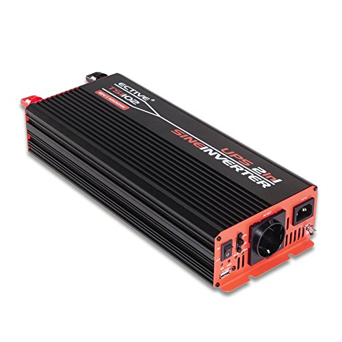 5 Meter Fernsteuerung 2500W KFZ Reiner Sinus Spannungswandler inkl Inverter Konverter mit 2 EU Steckdose und USB-Port Spitzenleistung 5000 Watt Auto Wechselrichter 12V auf 230V Umwandler